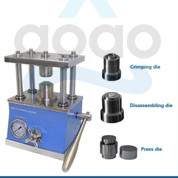 CR2032 2025 2016 Manual Hydraulic Coin Cell Crimper Sealing Machine For Button Cell Assembly