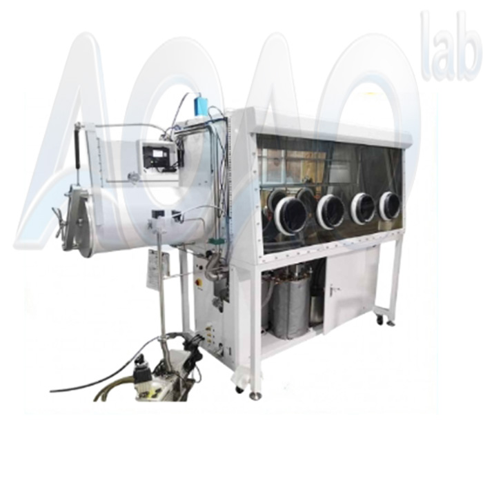 Lab Double Side Single Box Four Station 800mm Extended Transition Cabin Glove Box