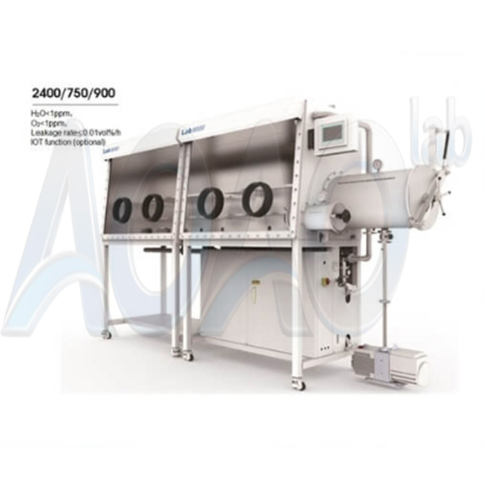 Dual-Workstation-Single-Side-Vacuum-Glove-Box-With-H2O-O2-Purification-System