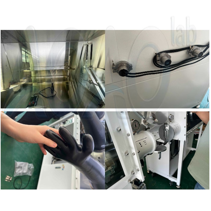 Lab Three Glove Mouths Single Sided Glove Box With A 390mm Diameter T-Transition Room/Cabin.jpg